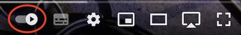 YouTube player controls